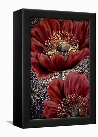 Red Poppies-Cherie Roe Dirksen-Framed Premier Image Canvas