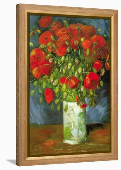 Red Poppies-Vincent van Gogh-Framed Stretched Canvas