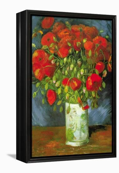 Red Poppies-Vincent van Gogh-Framed Stretched Canvas