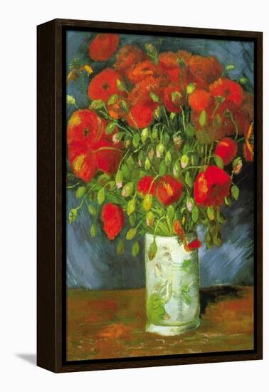 Red Poppies-Vincent van Gogh-Framed Stretched Canvas