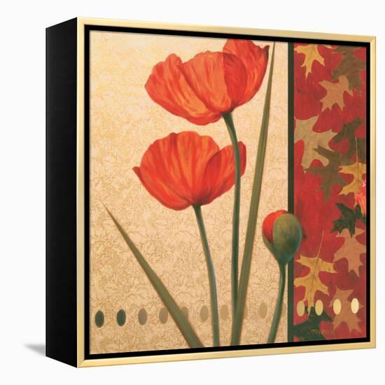 Red Poppy Damasque-TC Chiu-Framed Stretched Canvas