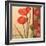 Red Poppy Damasque-TC Chiu-Framed Art Print