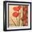 Red Poppy Damasque-TC Chiu-Framed Art Print