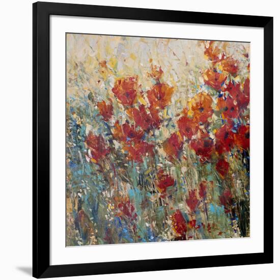 Red Poppy Field I-Tim O'toole-Framed Art Print