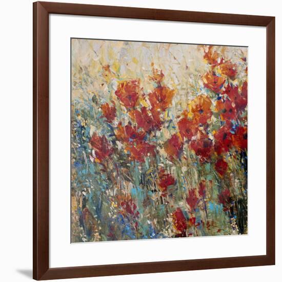 Red Poppy Field I-Tim O'toole-Framed Art Print