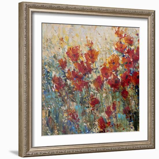 Red Poppy Field I-Tim O'toole-Framed Art Print