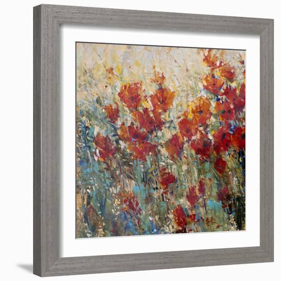 Red Poppy Field I-Tim O'toole-Framed Art Print
