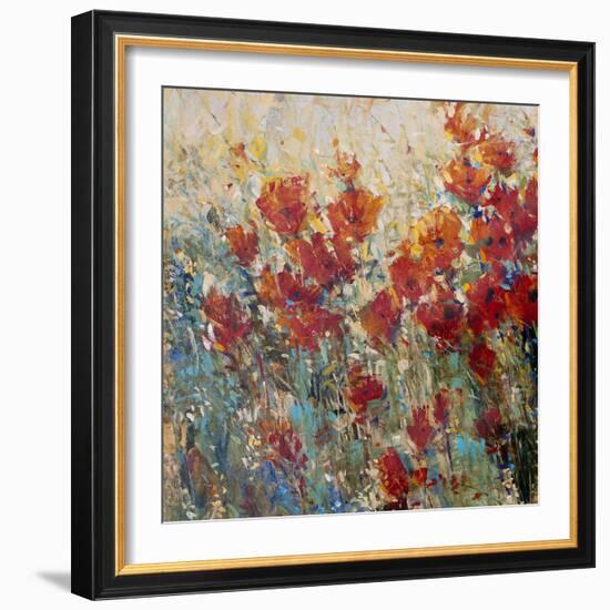 Red Poppy Field I-Tim O'toole-Framed Art Print