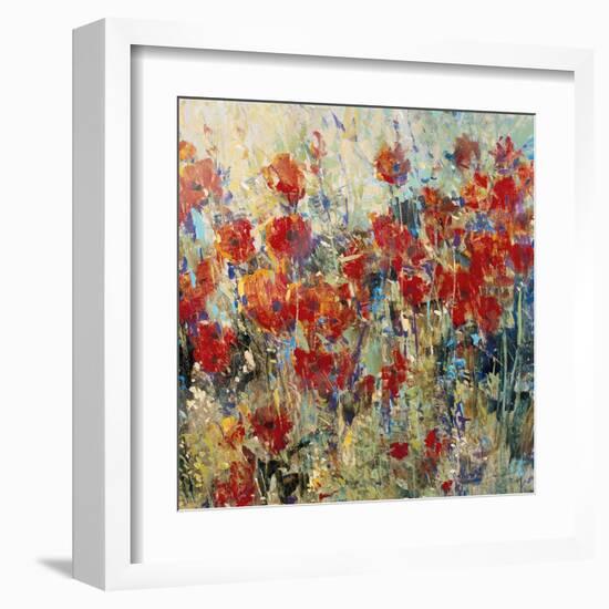 Red Poppy Field II-Tim O'toole-Framed Art Print