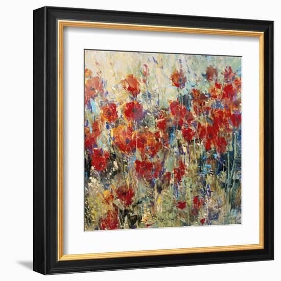 Red Poppy Field II-Tim O'toole-Framed Art Print