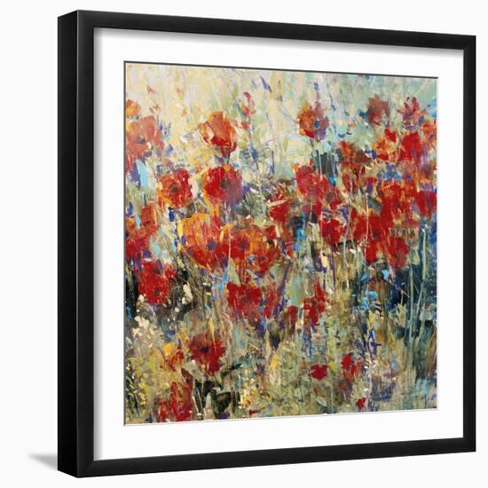 Red Poppy Field II-Tim O'toole-Framed Premium Giclee Print