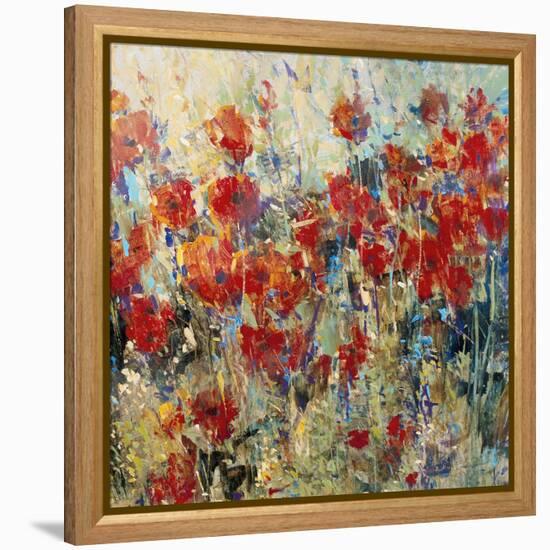 Red Poppy Field II-Tim O'toole-Framed Stretched Canvas