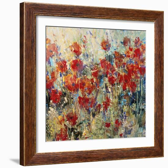 Red Poppy Field II-Tim O'toole-Framed Art Print