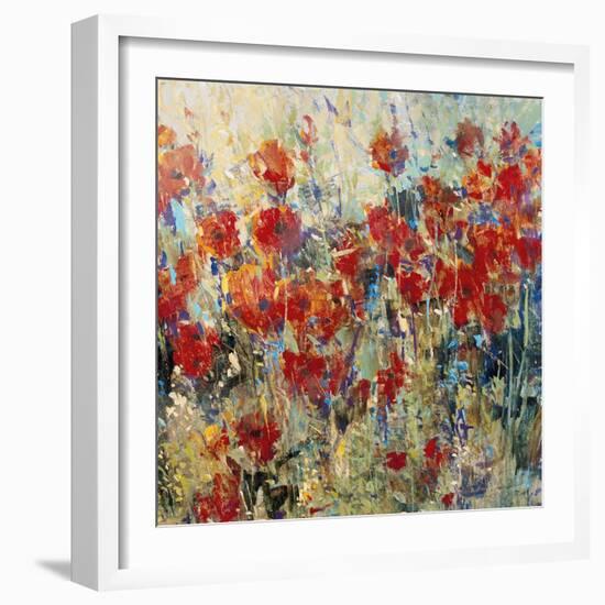 Red Poppy Field II-Tim O'toole-Framed Art Print