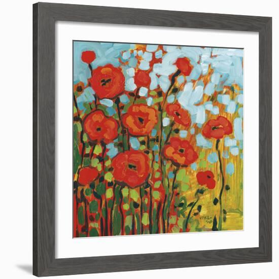 Red Poppy Field-Jennifer Lommers-Framed Art Print