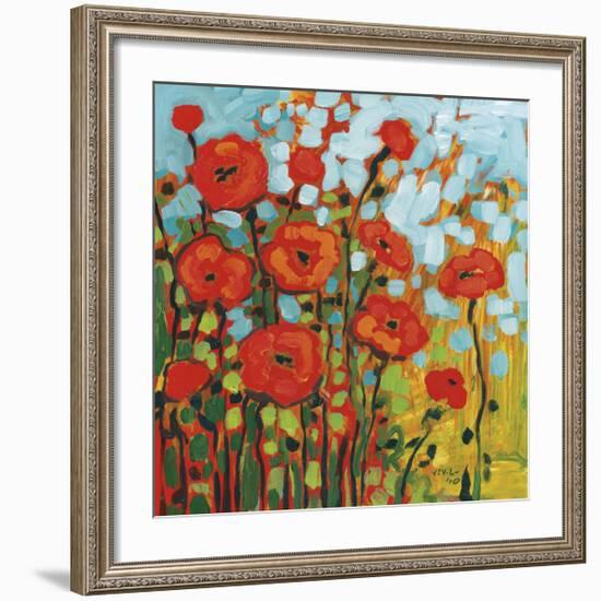 Red Poppy Field-Jennifer Lommers-Framed Art Print