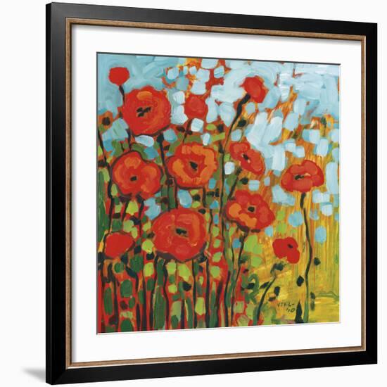 Red Poppy Field-Jennifer Lommers-Framed Art Print