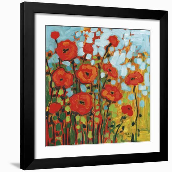 Red Poppy Field-Jennifer Lommers-Framed Art Print