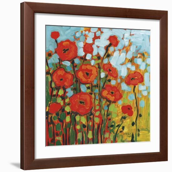 Red Poppy Field-Jennifer Lommers-Framed Art Print