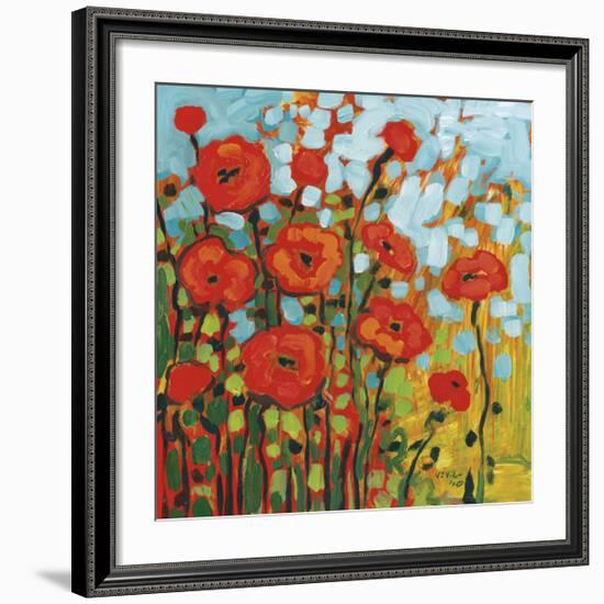 Red Poppy Field-Jennifer Lommers-Framed Art Print