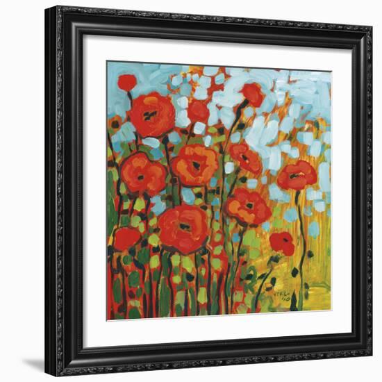 Red Poppy Field-Jennifer Lommers-Framed Art Print