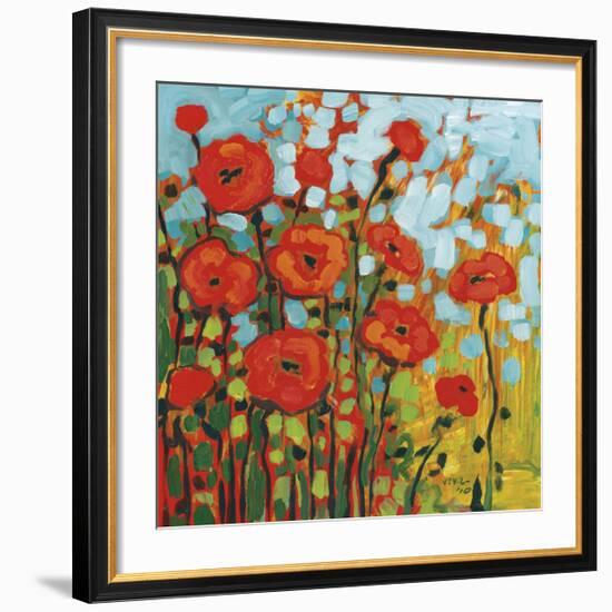 Red Poppy Field-Jennifer Lommers-Framed Art Print