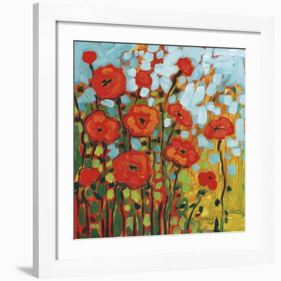 Red Poppy Field-Jennifer Lommers-Framed Art Print