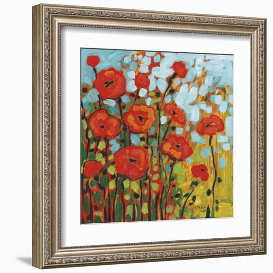 Red Poppy Field-Jennifer Lommers-Framed Art Print