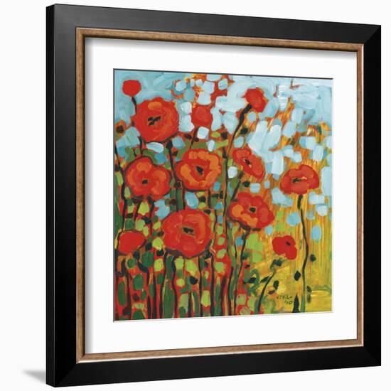 Red Poppy Field-Jennifer Lommers-Framed Art Print