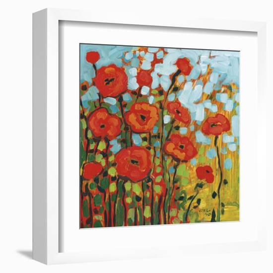 Red Poppy Field-Jennifer Lommers-Framed Art Print