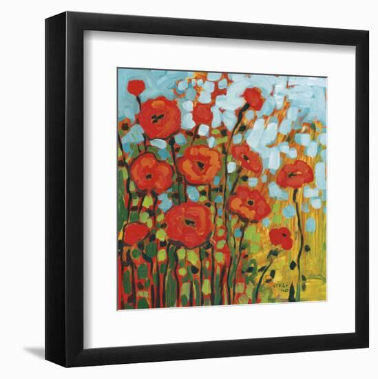 Red Poppy Field-Jennifer Lommers-Framed Art Print