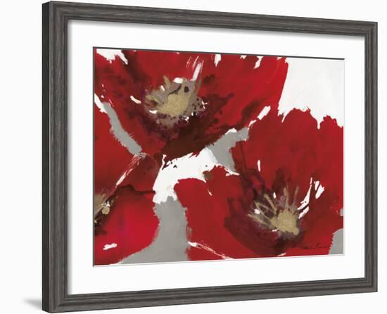 Red Poppy Forrest II-Natasha Barnes-Framed Art Print