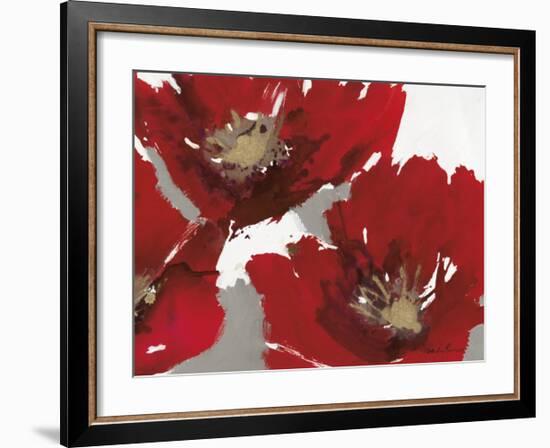 Red Poppy Forrest II-Natasha Barnes-Framed Art Print