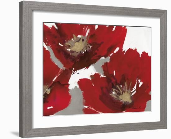 Red Poppy Forrest II-Natasha Barnes-Framed Art Print