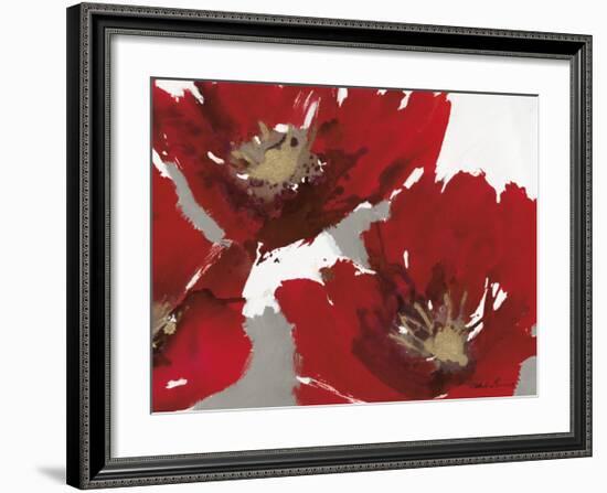 Red Poppy Forrest II-Natasha Barnes-Framed Art Print