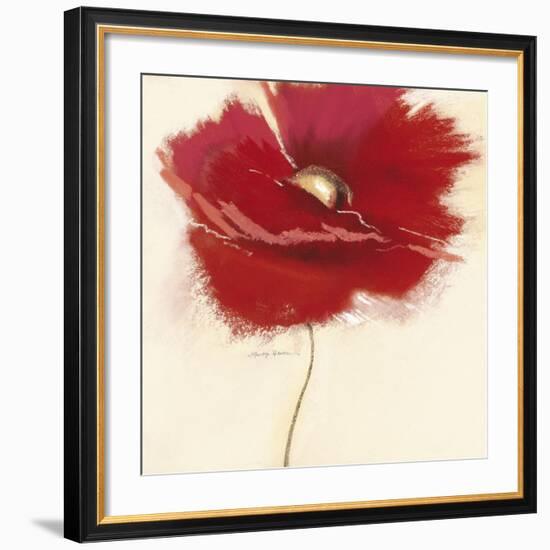 Red Poppy Power III-Marilyn Robertson-Framed Art Print