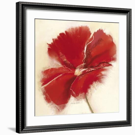 Red Poppy Power IV-Marilyn Robertson-Framed Art Print