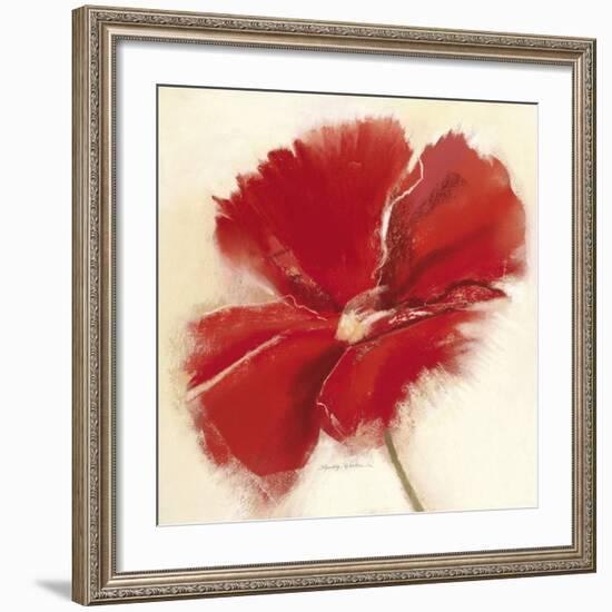 Red Poppy Power IV-Marilyn Robertson-Framed Art Print