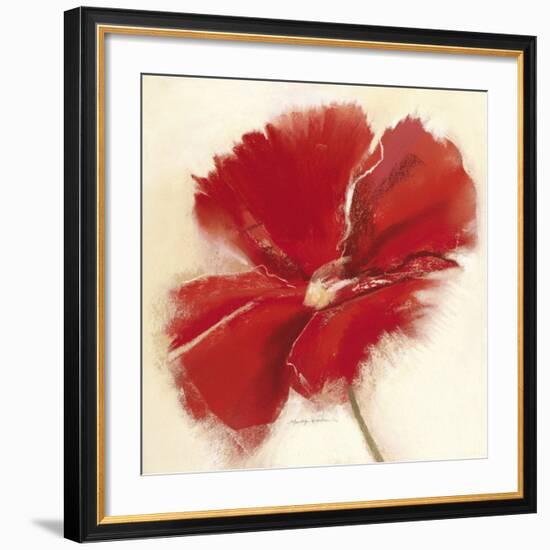 Red Poppy Power IV-Marilyn Robertson-Framed Art Print