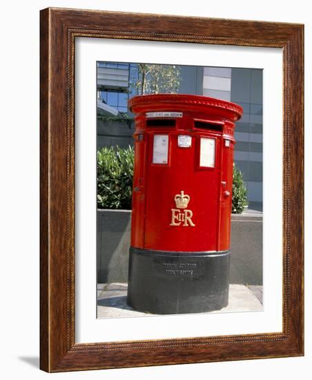 Red Post Box, London, England, United Kingdom-Nelly Boyd-Framed Photographic Print