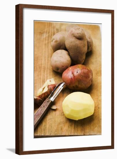 Red Potatoes, One Peeled-Eising Studio - Food Photo and Video-Framed Photographic Print