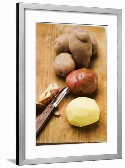 Red Potatoes, One Peeled-Eising Studio - Food Photo and Video-Framed Photographic Print