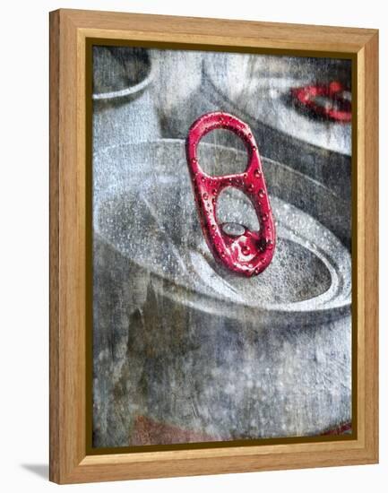 Red Pull Tabs on Cold Cans of Lager Beer-Steve Lupton-Framed Premier Image Canvas