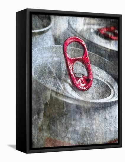 Red Pull Tabs on Cold Cans of Lager Beer-Steve Lupton-Framed Premier Image Canvas