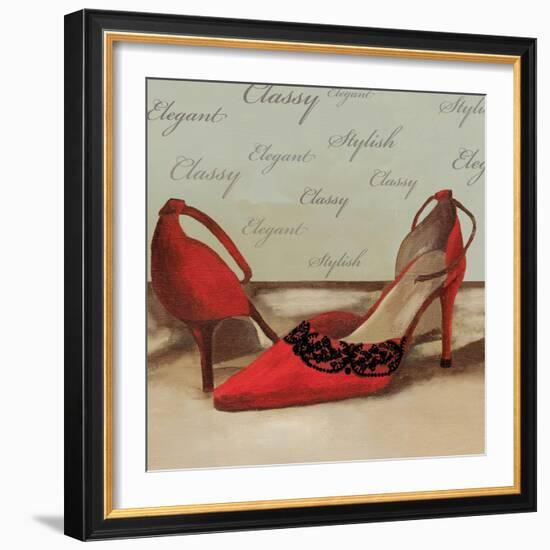 Red Pumps-Anna Polanski-Framed Art Print