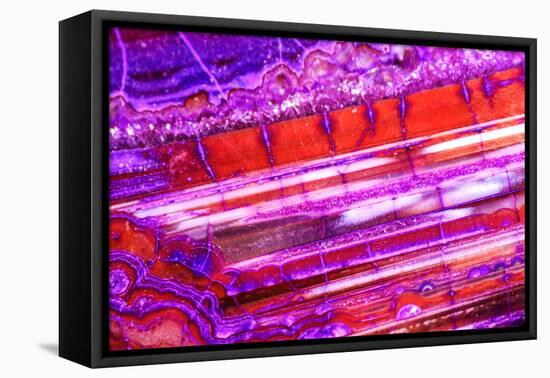 Red Purple Dragon Vein Agate Pattern-maury75-Framed Premier Image Canvas