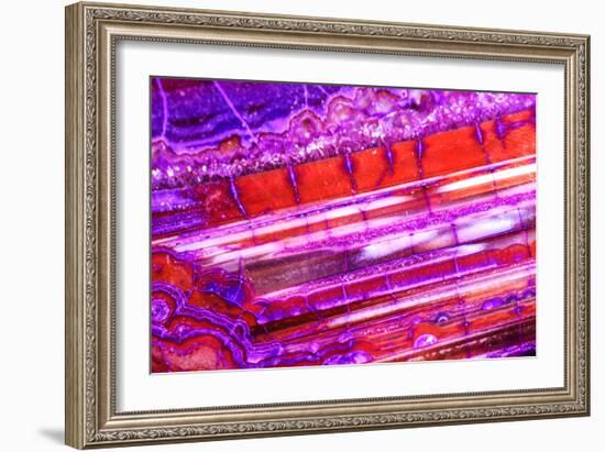 Red Purple Dragon Vein Agate Pattern-maury75-Framed Photographic Print