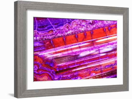 Red Purple Dragon Vein Agate Pattern-maury75-Framed Photographic Print