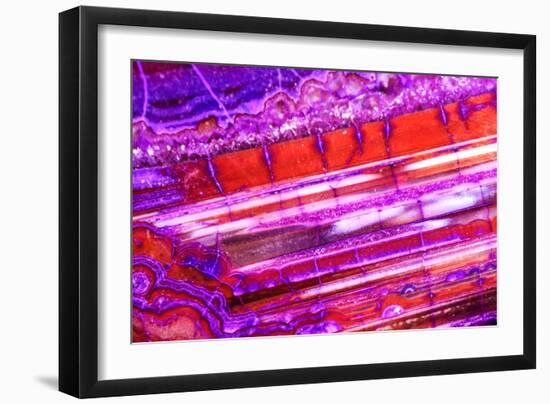 Red Purple Dragon Vein Agate Pattern-maury75-Framed Photographic Print