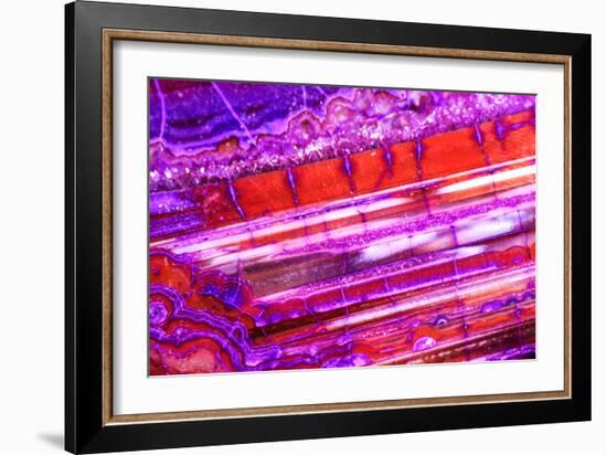 Red Purple Dragon Vein Agate Pattern-maury75-Framed Photographic Print